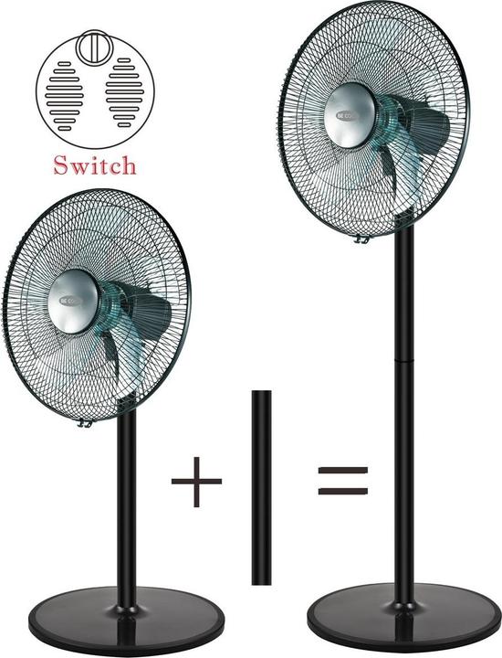 Produktbild Be Cool Standventilator 50W (Ø x H) 400mm x 1250mm Schwarz (60 dB)