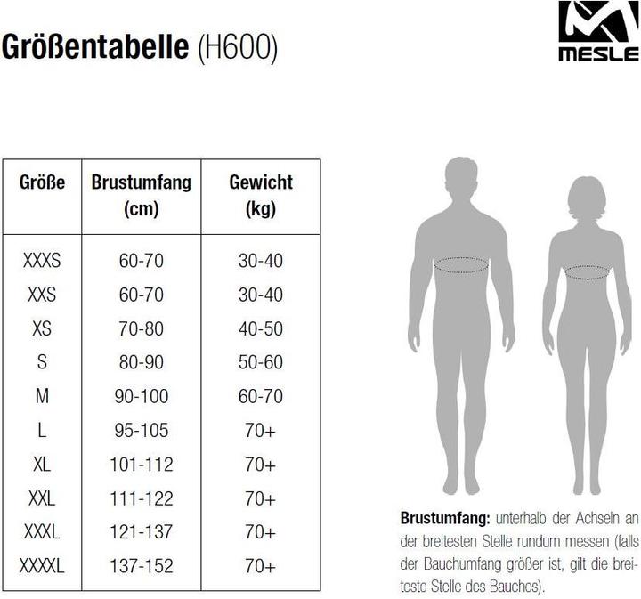 Actual product image Mesle Buoyancy Aid Rental H600 (M)