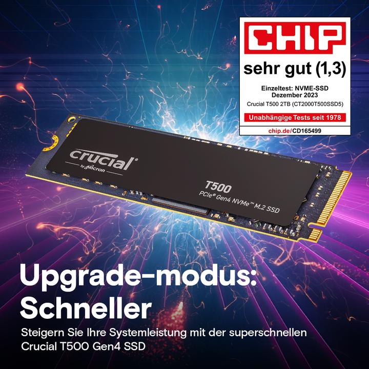 Immagine prodotto Crucial T500 (4000 GB, M.2 2280)