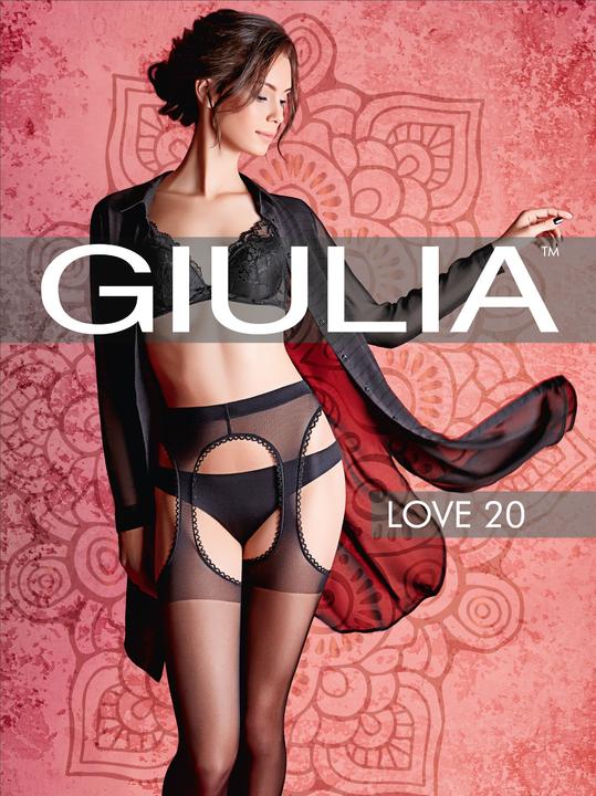 Image du produit Giulia Love 20 Bas porte-jarretelles, couleur noir, taille 40-42 (20 DEN, 40 - 42)