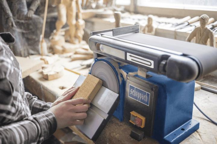 Actual product image Scheppach Belt and disc sander BTS800 (Bench grinder, Belt sanders, 370 W)