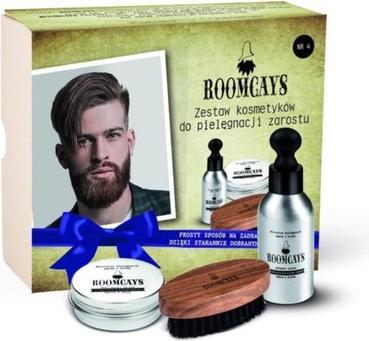 Immagine prodotto Roomcays Set per la cura della barba Olio per la barba 50Ml + Balsamo per la barba 30Ml + Spazzola in setola