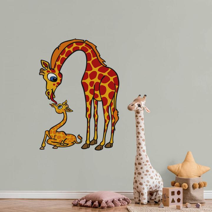 Produktbild Trenddeko Giraffe mit Kind (20 x 28 cm, 30 x 42 cm, 40 x 56 cm)