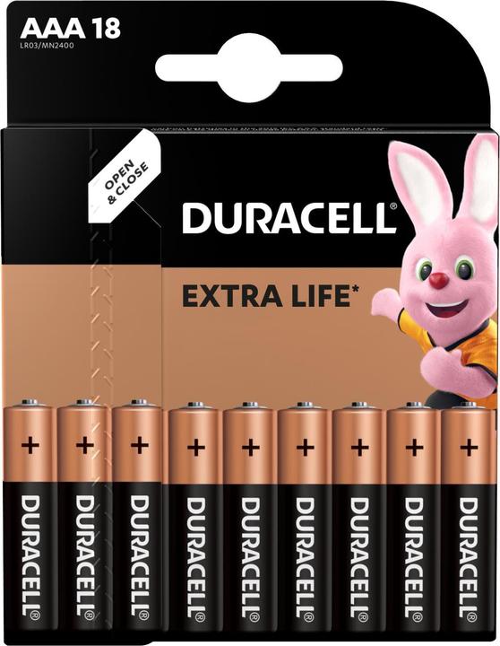 Immagine prodotto Duracell Batteria alcalina AAA/LR03 18 pezzi - Batteria (18 pz., AAA)