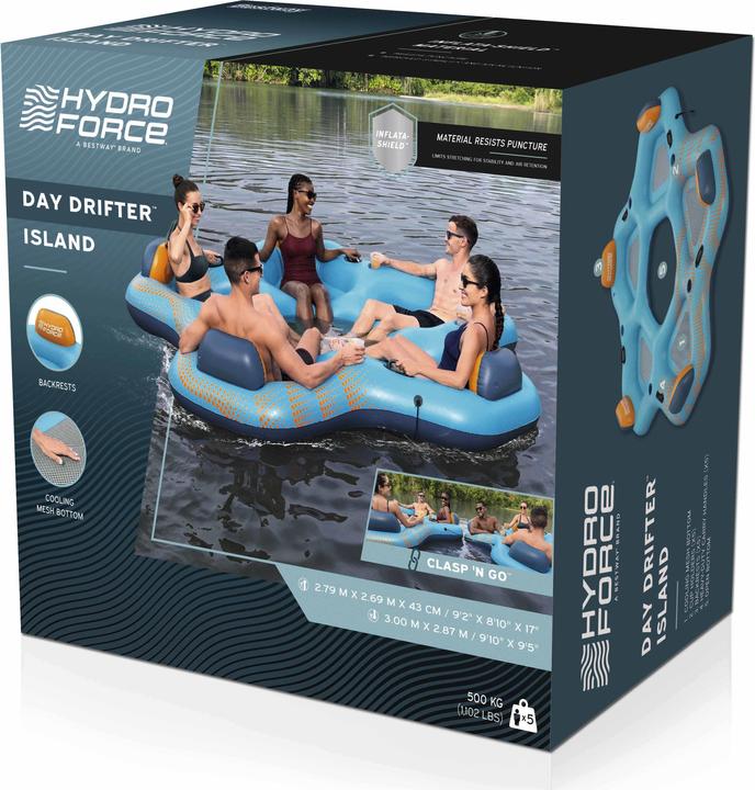 Actual product image Bestway Hydro Force Day Drifter Island 300x287cm