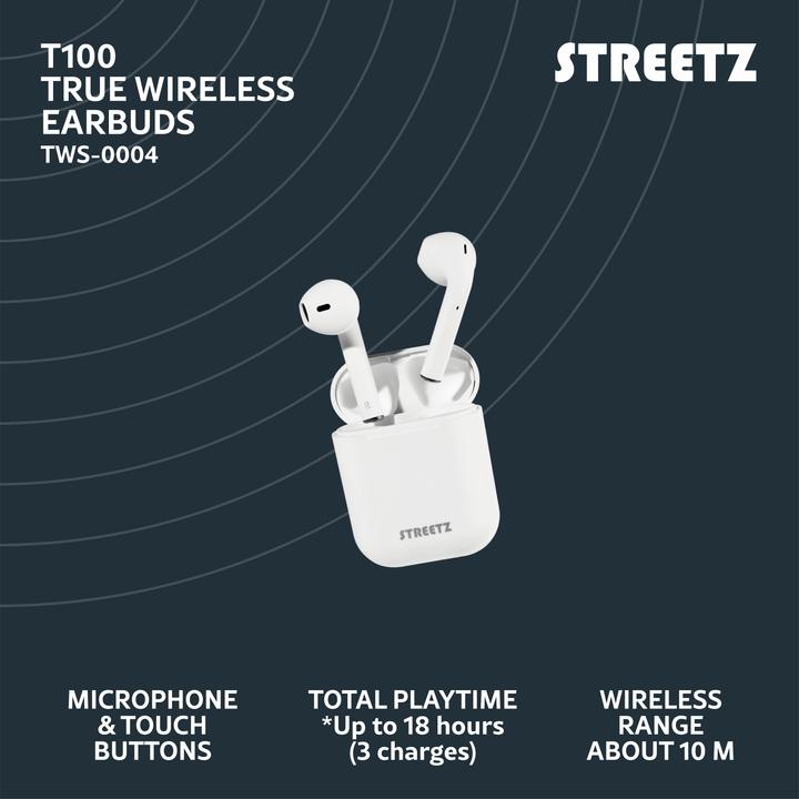 Immagine prodotto Streetz TWS-0004 (Nessuna soppressione del rumore, 4 h, Senza fili)
