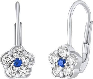 Produktbild Silvego Gentle girl Ìs forget-me-not earrings made of silver with zircons SILVEGOB31808B