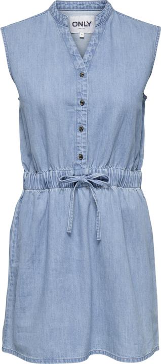 Only Normal geschnitten V-Ausschnitt Midikleid Jeanskleid (S)