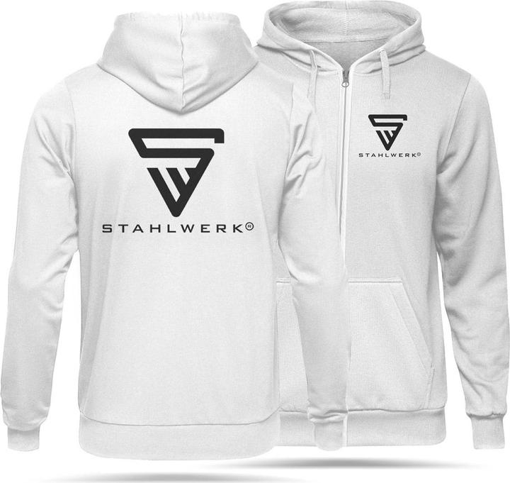Immagine prodotto Stahlwerk Felpa con cappuccio con zip di colore bianco taglia M (M)