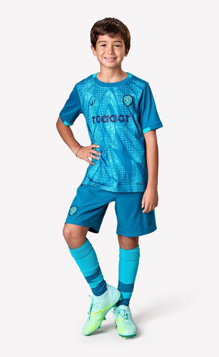 Image du produit Kipsta Maillot De Football Enfant Viralto Kids Mc Roarrr Snake Rayes Vert / Turquoise (140)