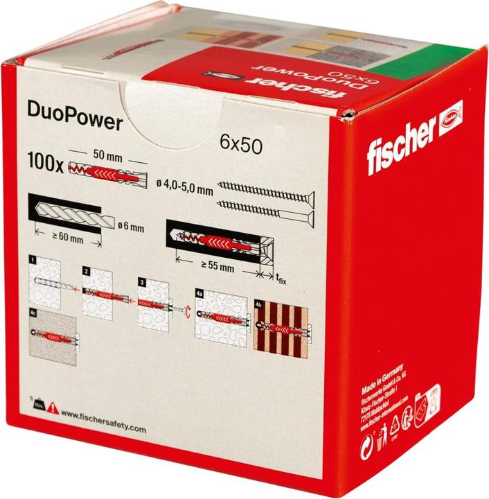 Actual product image Fischer DuoPower 6x50 (100 pcs.)