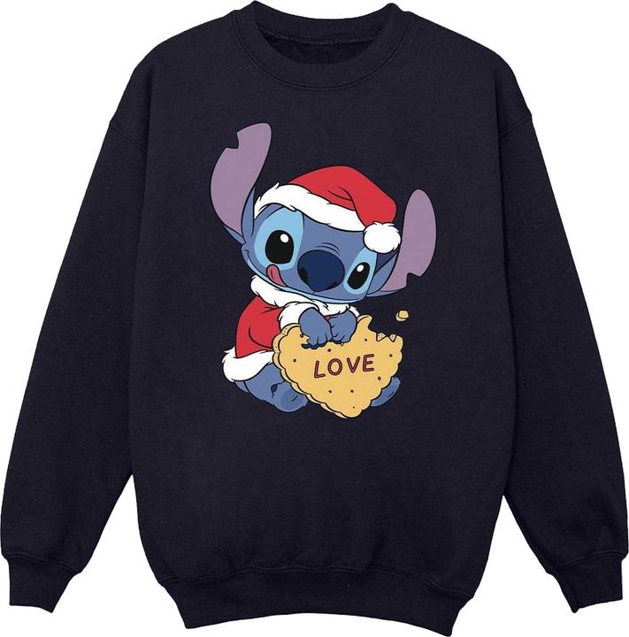 Disney Lilo And Stitch Christmas Love Biscuit Sweatshirt (S)