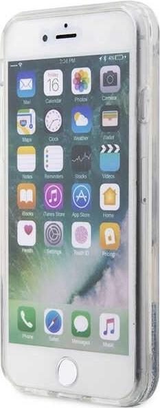 Actual product image Karl Lagerfeld KLHCI8LNKHCH iPhone 7/8/ SE 2020/2022 silver/silver hardcase Glitter Karl Head (Apple iPhone 7, Apple iPhone 8, Apple iPhone SE)
