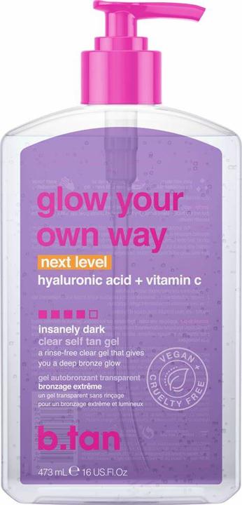 B.Tan - Glow Your Own Way NEXT LEVEL Tan Gel 473 ml (Selbstbräunungsgel, 473 ml)