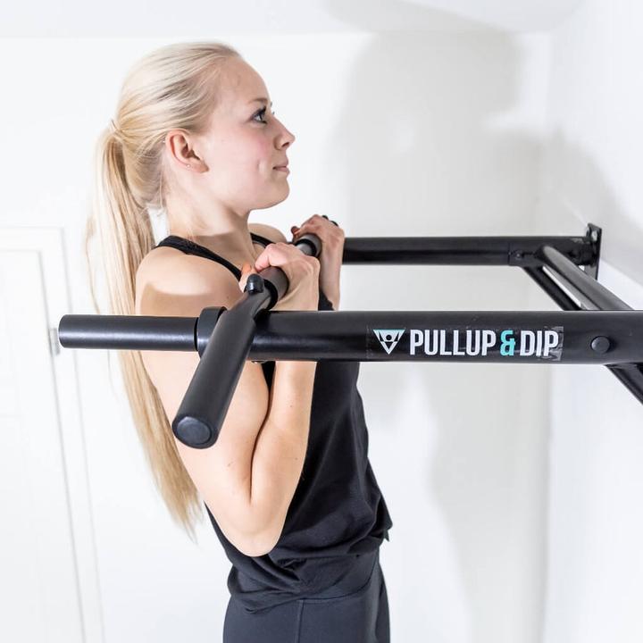 Pullup & Dip Klimmzugstange Wand inkl. Klimmzug Band + Schrauben