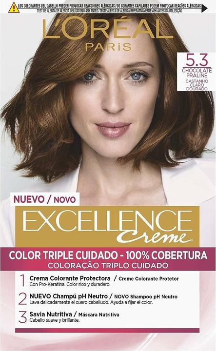 L'Oréal Paris EXCELLENCE INTENSE tinte #5,3 castaño claro dorado (#5,3 castaño claro dorado)
