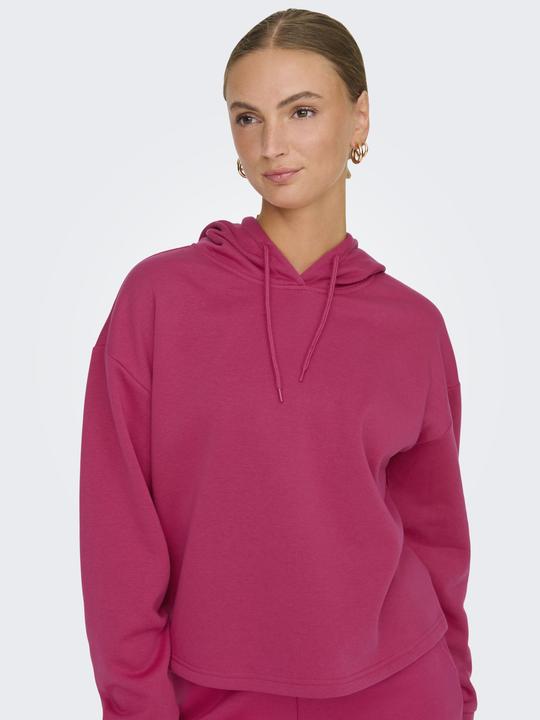 Produktbild Only Play Normal geschnitten Kapuze Gerippte Ärmelbündchen Tief angesetzte Schulter Sweatshirt Kapuzenpullover (L)