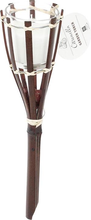 Torche de jardin cire bambou 30cm