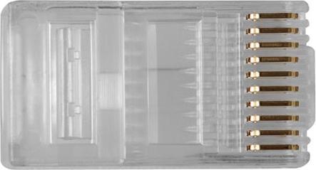 Image du produit Connecteur modulaire RJ48 (10P/10C) pour câble plat. Unité : Sac 25 pcs