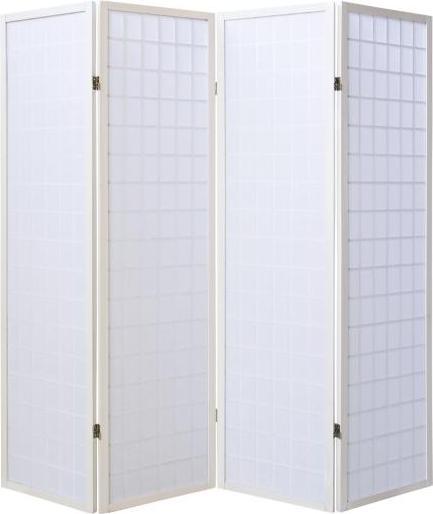 Produktbild Homestyle4u 4fach Holz Paravent Raumteiler Shoji in weiss