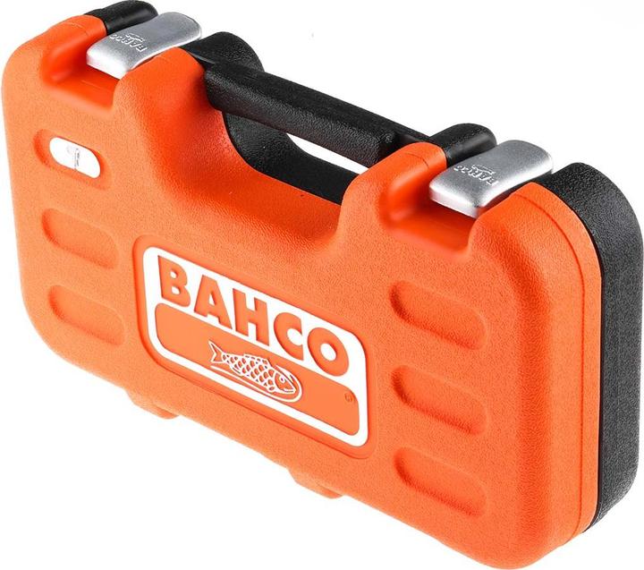 Produktbild Bahco 1/4"-Steckschlüssel-Satz, metrisch, Sechskant, inklusive Umschaltknarre und Schraubendreher-Einsät (12 mm, 10  mm, 11 mm, 13 mm)