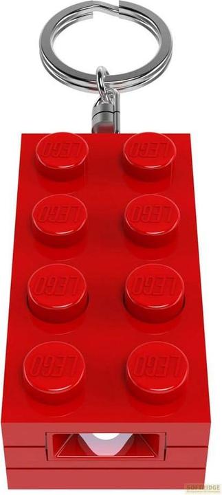 Produktbild Euromic LEGO Taschenlampe 2x4 Stein rot Schlüsselanhänger