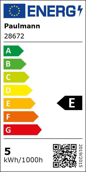 Energy Label Paulmann Globe with head mirror (E27, 4.80 W, 580 lm, 1 x, E)