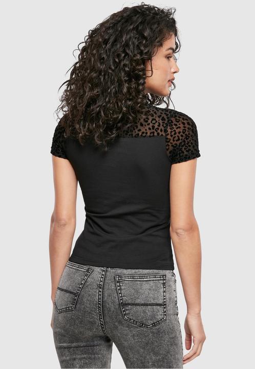 Produktbild Urban Classics Ladies Flock Lace Turtleneck Tee (4XL)