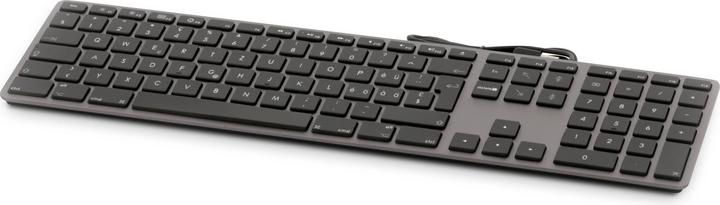 Actual product image LMP USB numeric Keyboard KB-1243, 110 keys, 2x USB, aluminum, Czech layout, macOS, space grey (DE, Cable)