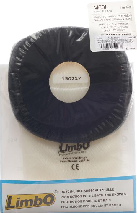 Limbo Badeschutz 66cm Arm dünn 25-29cm Erwachsene wasserdicht (Duschen / Baden)