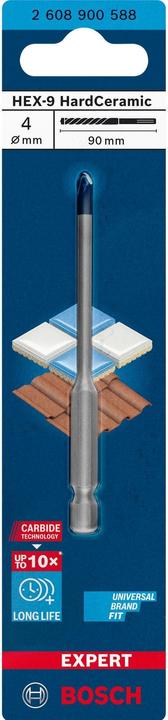 Actual product image Bosch Professional Zubehör Expert HEX-9 HardCeramic drill bit, 4 x 90 mm (4 mm)