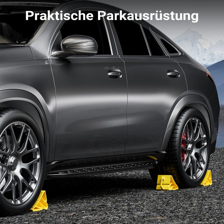 Actual product image Wiltec 2x wheel chocks 166x75x94mm Brake wedge 2t trailer camper brake shoe