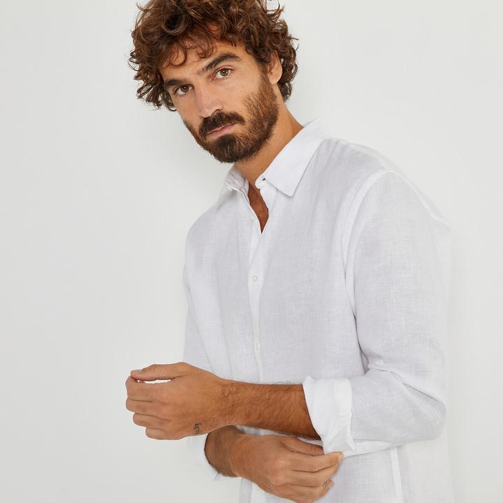 Immagine prodotto La Redoute Collections Camicia dritta in lino con maniche lunghe Signature (S)