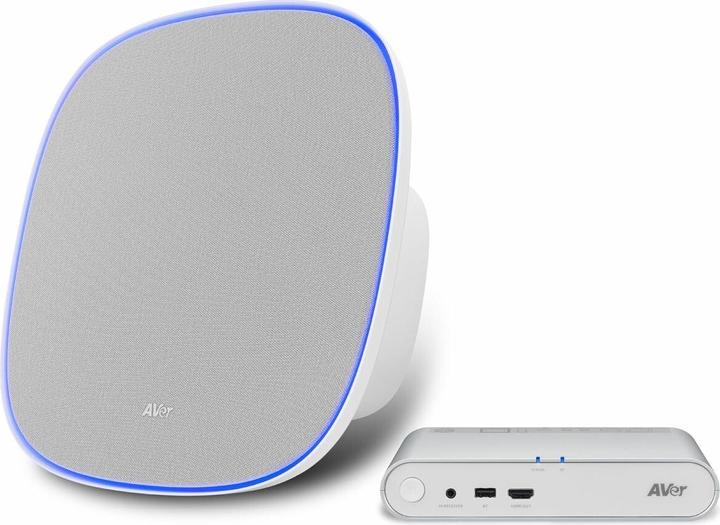 Actual product image AVer FONE700 ceiling speakerphone with HUB connection including 10m cable