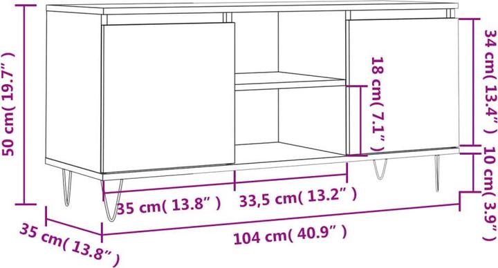 Produktbild VidaXL Thomas (104 x 35 x 50 cm)