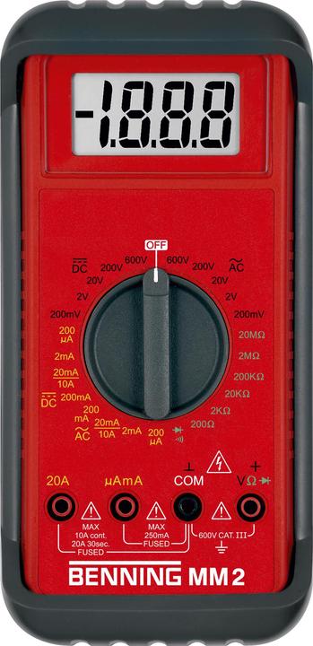 Actual product image Benning Hand Multimeter digital MM 2 K (CAT III 600V)