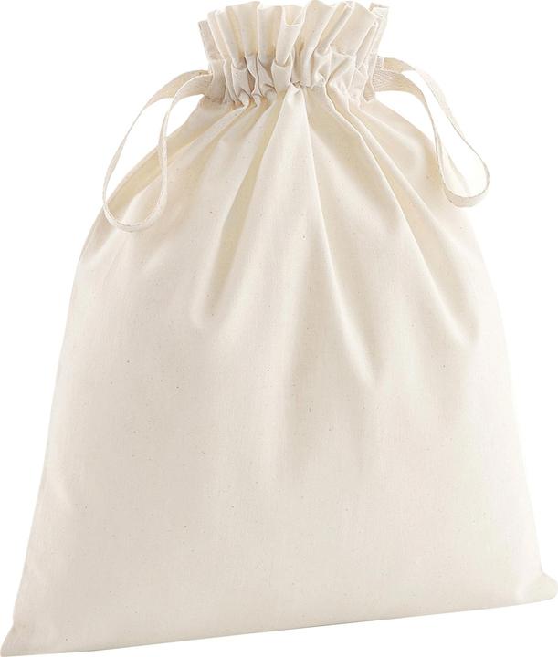 Westford Mill Beutel mit Kordel Baumwolle (2 StückPackung) (1 l)