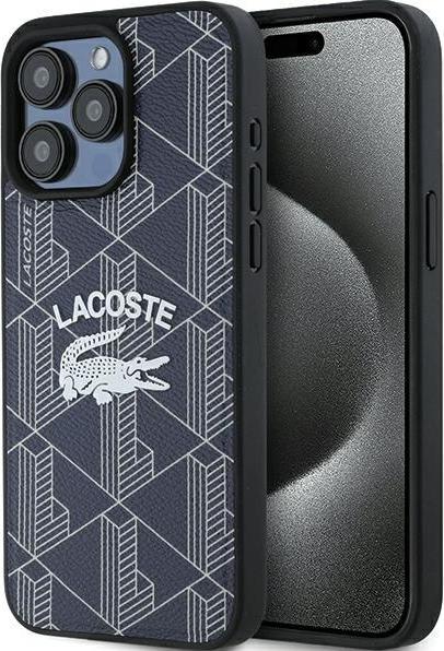Actual product image Lacoste LCHMP15XPIGV iPhone 15 Pro Max 6.7" granatowy/navy hardcase Monogram Vintage Logo MagSafe (Apple iPhone 15 Pro Max)
