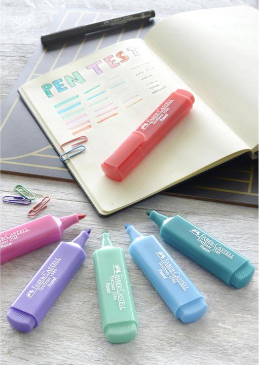 Actual product image Faber-Castell Highlighter Pastel 4 pack (Multicoloured, 5 mm, 4 x)