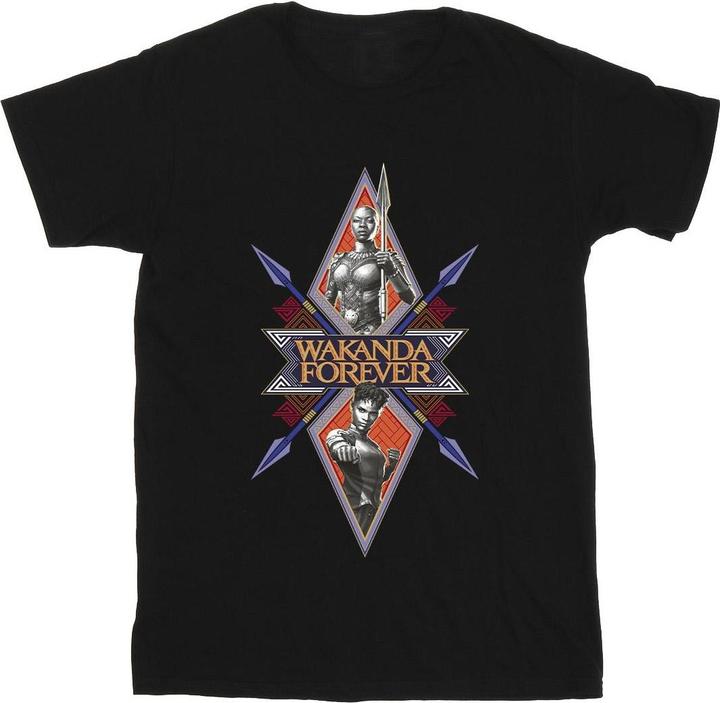 Wakanda Forever Tribal Spear Chest TShirt (XXL)