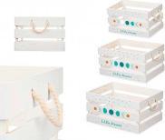 Produktbild Giftdecor Set 3 weisse Holzkisten Mond
