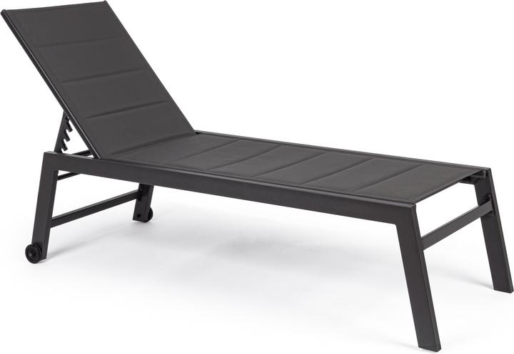 Produktbild Bizzotto Sonnenliege Hilde mit Rollen hoch LD30 anthrazit (200 cm)