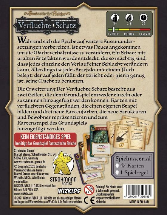 Actual product image Strohmann Games Fantastic Realms - The Cursed Treasure (Expansion) (German)