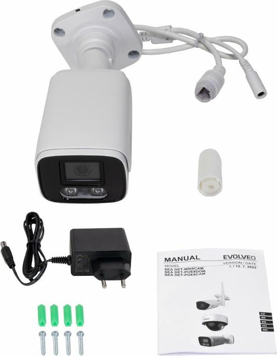 Image du produit Evolveo Detective POE8 SMART camera POE/ IP - přídavná kamera k WN8,IP8,POE8 (1920 x 1080 Pixels)