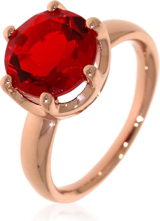 Xen Ring mit 10 mm Red-HT Quarz ca. 3,6 ct. rosèvergoldet