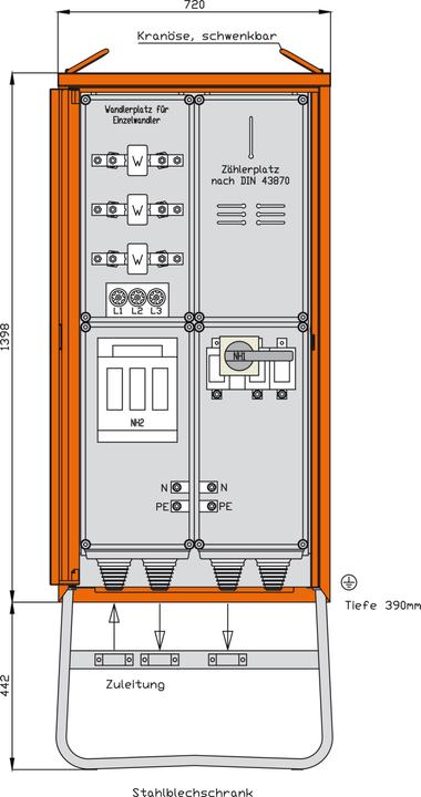 Image du produit Walther Werke WAL WA0031 Armoire de raccordement 173 kVA/1 sortie