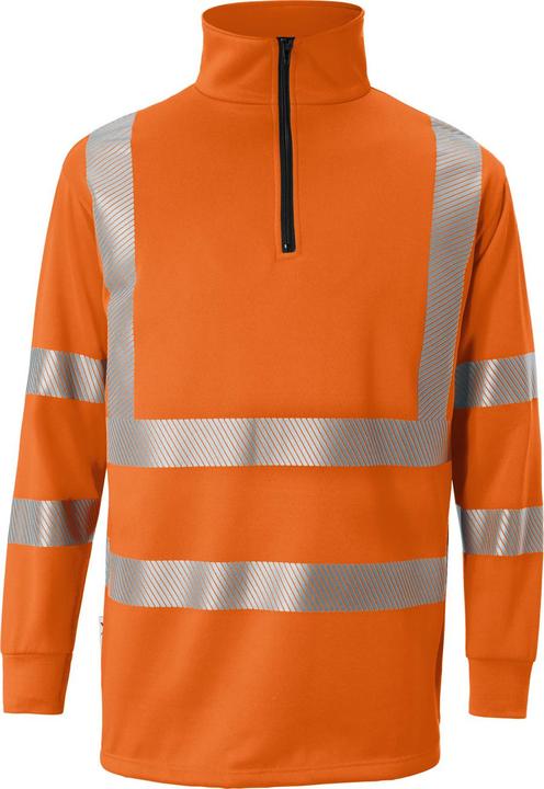 Kübler Reflectiq Zip-Sweatshirt Psa 2 Warnorange L (L)