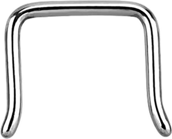 Star Piercing Septum Ring U abgewinkelt silber (ohne Messing, Chirurgenstahl 316L)