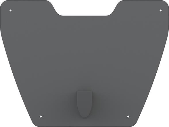 Image du produit Multibrackets Plaque de sol avec colonne, pour série Pro, aluminium, noir