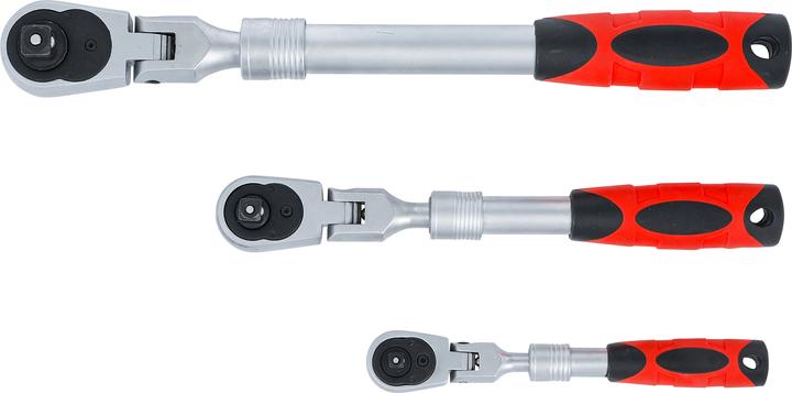 Produktbild BGS Umschaltknarren-Satz | ausziehbar, abwinkelbar | Abtrieb Aussenvierkant 6,3 mm (1/4") - 10 mm (3/8") (1/4")